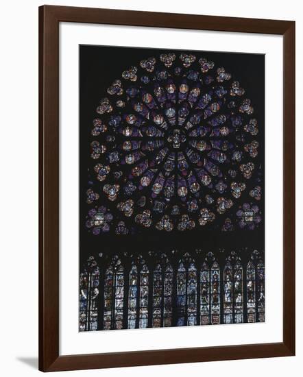 Rosace de Notre-Dame de Paris-null-Framed Giclee Print