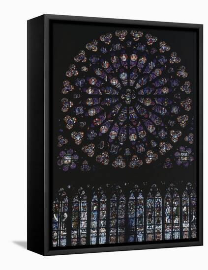 Rosace de Notre-Dame de Paris-null-Framed Stretched Canvas