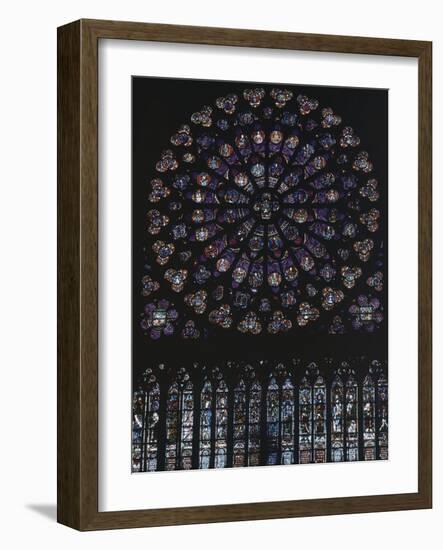 Rosace de Notre-Dame de Paris-null-Framed Giclee Print
