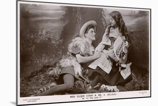 Rosalind and Orlando, 'As You Like It' Shakespeare-null-Mounted Art Print