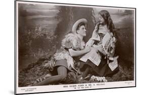 Rosalind and Orlando, 'As You Like It' Shakespeare-null-Mounted Art Print