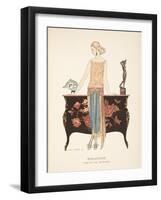 Rosalinde, from a Collection of Fashion Plates, 1922 (Pochoir Print)-Georges Barbier-Framed Giclee Print