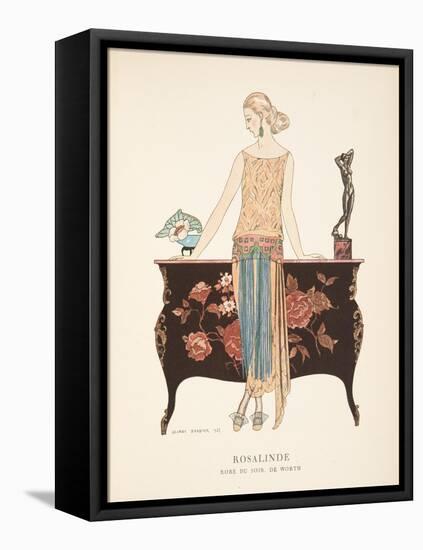 Rosalinde, from a Collection of Fashion Plates, 1922 (Pochoir Print)-Georges Barbier-Framed Stretched Canvas