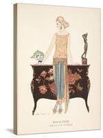 Rosalinde, from a Collection of Fashion Plates, 1922 (Pochoir Print)-Georges Barbier-Stretched Canvas
