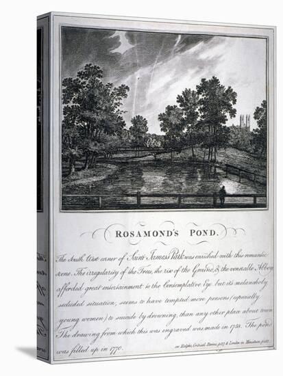 Rosamond's Pond, St James's Park, Westminster, London, 1791-John Thomas Smith-Stretched Canvas