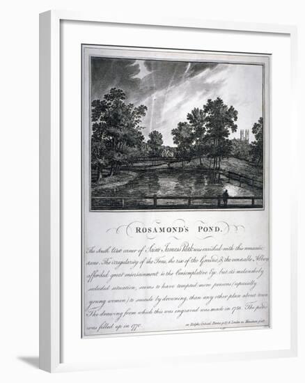 Rosamond's Pond, St James's Park, Westminster, London, 1791-John Thomas Smith-Framed Giclee Print