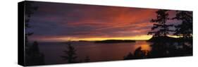 Rosario Strait at Dusk, San Juan Islands, Fidalgo Island, Skagit County, Washington, USA-null-Stretched Canvas