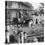 Rosario Street and Binondo Church as Seen from Pasig River, Manila, Philippines, 1899-Underwood & Underwood-Stretched Canvas