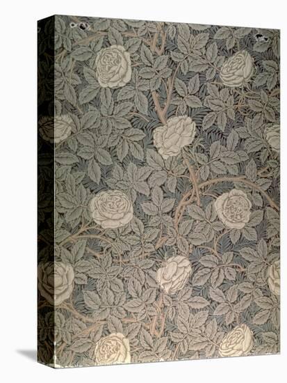 "Rose-90" Wallpaper Design-William Morris-Stretched Canvas