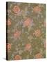 "Rose - 93" Wallpaper Design-William Morris-Stretched Canvas