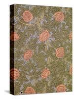 "Rose - 93" Wallpaper Design-William Morris-Stretched Canvas