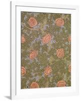 "Rose - 93" Wallpaper Design-William Morris-Framed Giclee Print