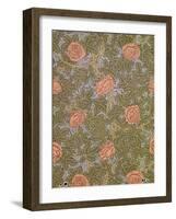 "Rose - 93" Wallpaper Design-William Morris-Framed Giclee Print