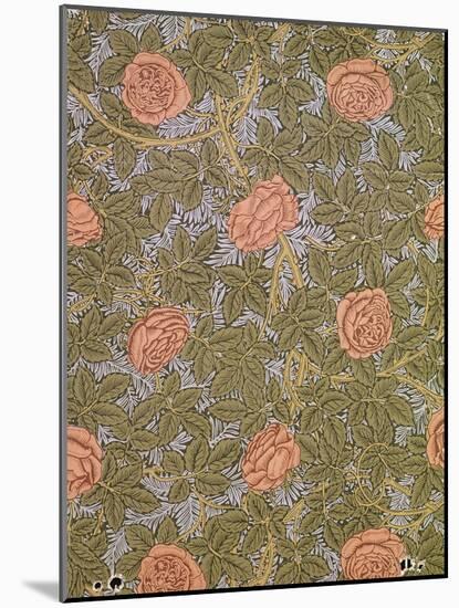 "Rose - 93" Wallpaper Design-William Morris-Mounted Giclee Print