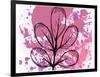 Rose Abstract Brush Splash Leaves-Irena Orlov-Framed Art Print