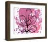 Rose Abstract Brush Splash Leaves-Irena Orlov-Framed Art Print