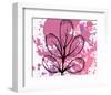 Rose Abstract Brush Splash Leaves-Irena Orlov-Framed Art Print