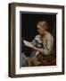 Rose and Bertha Gugger, 1883-Albert Anker-Framed Giclee Print