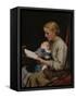Rose and Bertha Gugger, 1883-Albert Anker-Framed Stretched Canvas