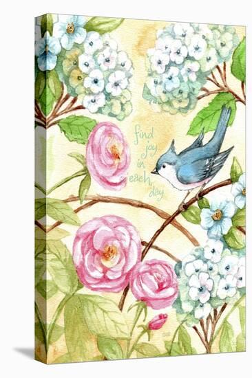 Rose and Bird Joy Each Day 2-Melinda Hipsher-Stretched Canvas