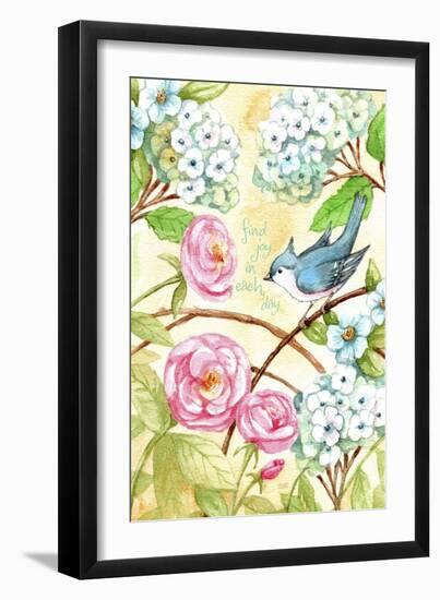 Rose and Bird Joy Each Day 2-Melinda Hipsher-Framed Giclee Print