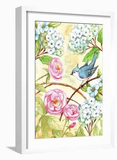 Rose and Bird Joy Each Day 2-Melinda Hipsher-Framed Giclee Print