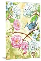 Rose and Bird Joy Each Day 2-Melinda Hipsher-Stretched Canvas
