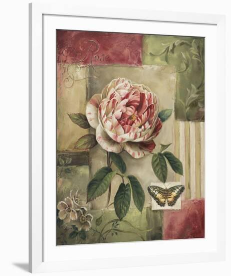 Rose and Butterfly-Lisa Audit-Framed Art Print