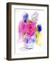 Rose and Cornflowers in Pitcher, 2017-John Keeling-Framed Giclee Print