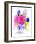 Rose and Cornflowers in Pitcher, 2017-John Keeling-Framed Giclee Print