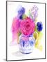 Rose and Cornflowers in Pitcher, 2017-John Keeling-Mounted Giclee Print