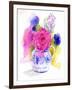 Rose and Cornflowers in Pitcher, 2017-John Keeling-Framed Giclee Print