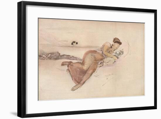 'Rose and Pink, The Mother's Siesta', c1875-James Abbott McNeill Whistler-Framed Giclee Print