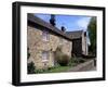 Rose and Plague Cottages, Eyam, Derbyshire, England, United Kingdom-Pearl Bucknall-Framed Photographic Print