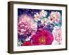 Rose and Red Blossoms in the Water-Alaya Gadeh-Framed Photographic Print