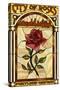 Rose and Skyline Stained Glass - Portland, Oregon-Lantern Press-Stretched Canvas