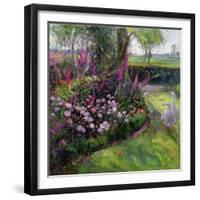 Rose Bed and Geese, 1992-Timothy Easton-Framed Giclee Print