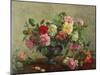 Rose Bowl Filled with Roses-Albert Williams-Mounted Giclee Print