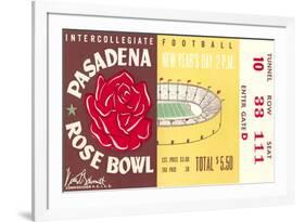 Rose Bowl Ticket-null-Framed Art Print