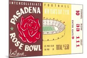 Rose Bowl Ticket-null-Mounted Art Print