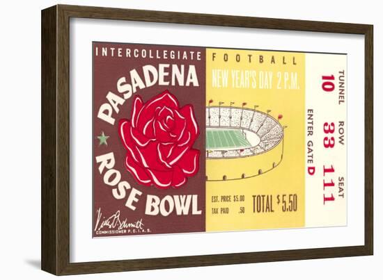 Rose Bowl Ticket-null-Framed Art Print