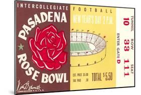 Rose Bowl Ticket-null-Mounted Art Print