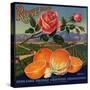 Rose Brand - Redlands, California - Citrus Crate Label-Lantern Press-Stretched Canvas