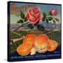 Rose Brand - Redlands, California - Citrus Crate Label-Lantern Press-Stretched Canvas