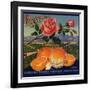 Rose Brand - Redlands, California - Citrus Crate Label-Lantern Press-Framed Art Print