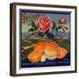 Rose Brand - Redlands, California - Citrus Crate Label-Lantern Press-Framed Art Print