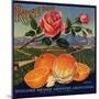 Rose Brand - Redlands, California - Citrus Crate Label-Lantern Press-Mounted Art Print