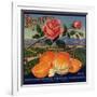 Rose Brand - Redlands, California - Citrus Crate Label-Lantern Press-Framed Art Print