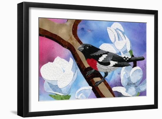 Rose Breasted Grosbeak-Kestrel Michaud-Framed Giclee Print