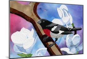 Rose Breasted Grosbeak-Kestrel Michaud-Mounted Giclee Print